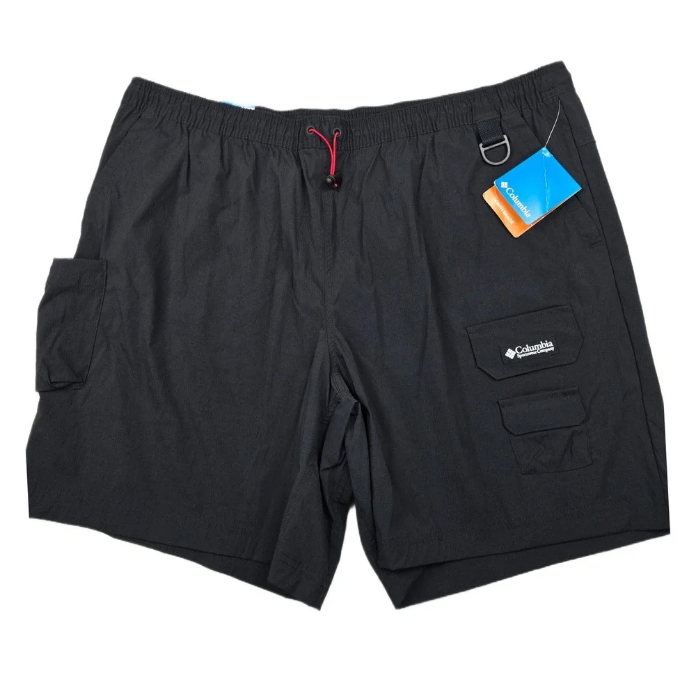 Columbia Cargo Shorts Mens XXL Black Nylon Field Creek 8